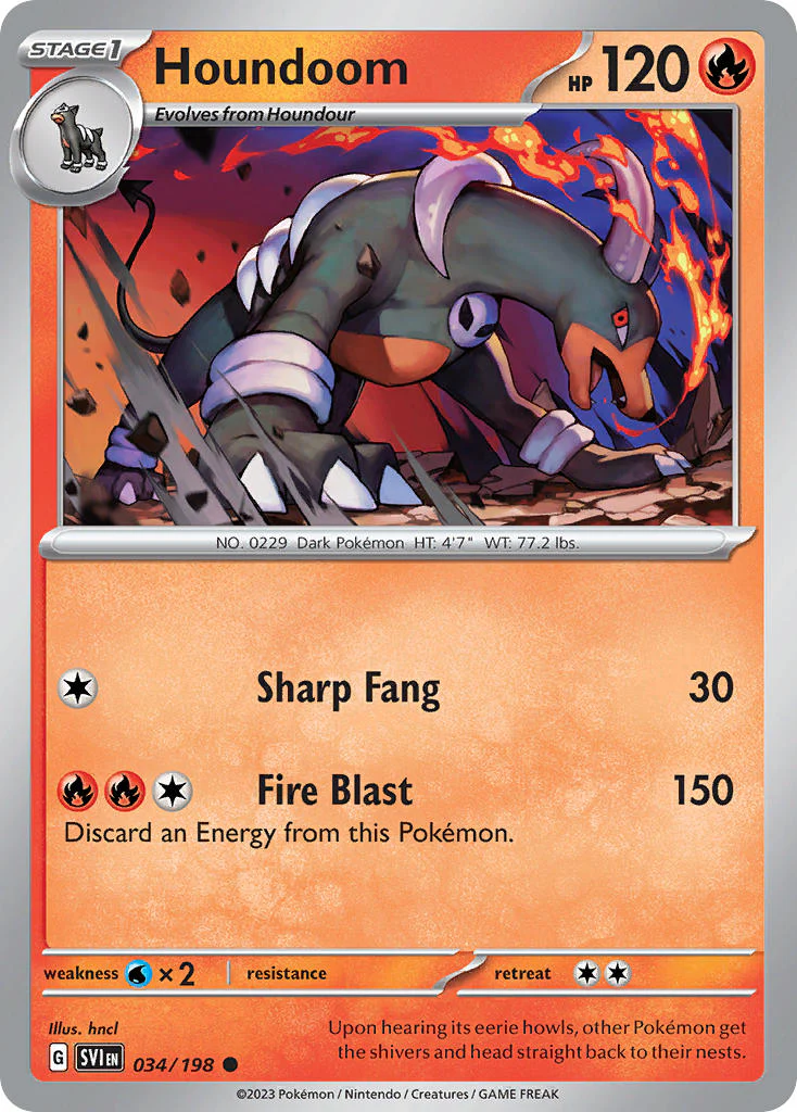 Scarlet and Violet Base 034 Houndoom