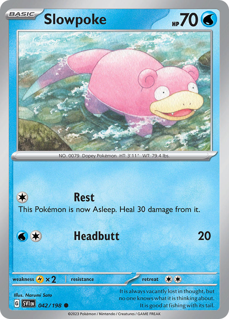 Scarlet and Violet Base 042 Slowpoke