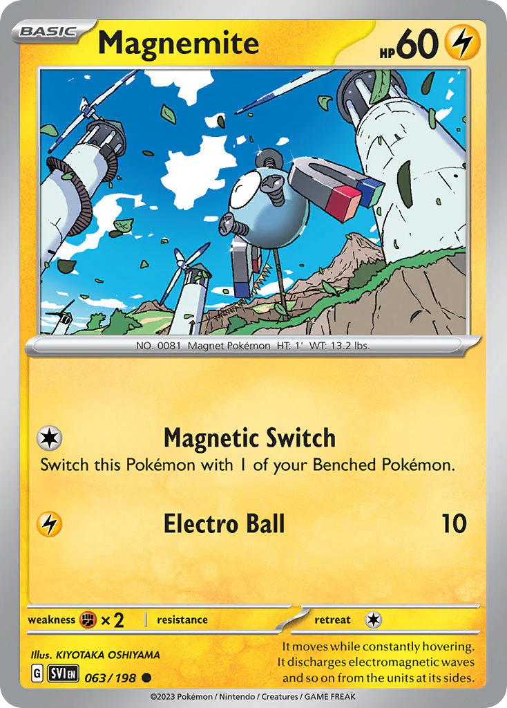 Scarlet and Violet Base 063 Magnemite