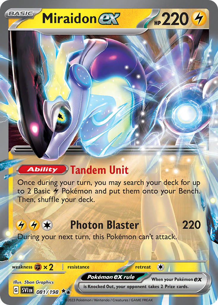 Scarlet and Violet Base 081 Miraidon ex