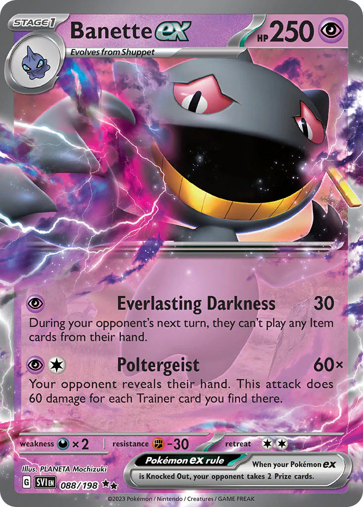 Scarlet and Violet Base 088 Banette ex