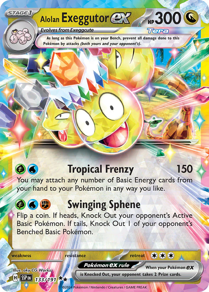 Surging Sparks 133 Alolan Exeggutor ex
