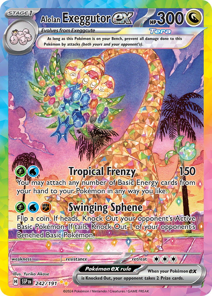 Surging Sparks 242 Alolan Exeggutor ex