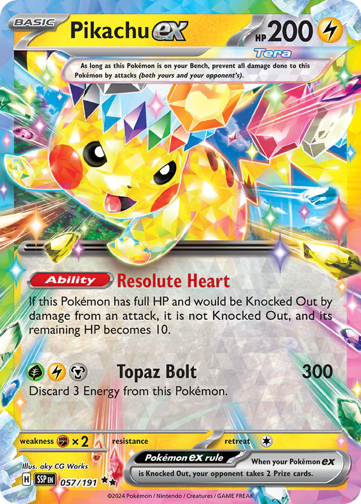 Surging Sparks 057 Pikachu ex