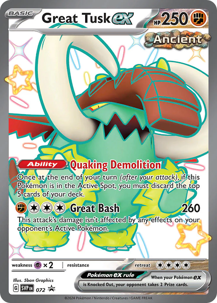 SV Black Star Promos 072 Great Tusk ex