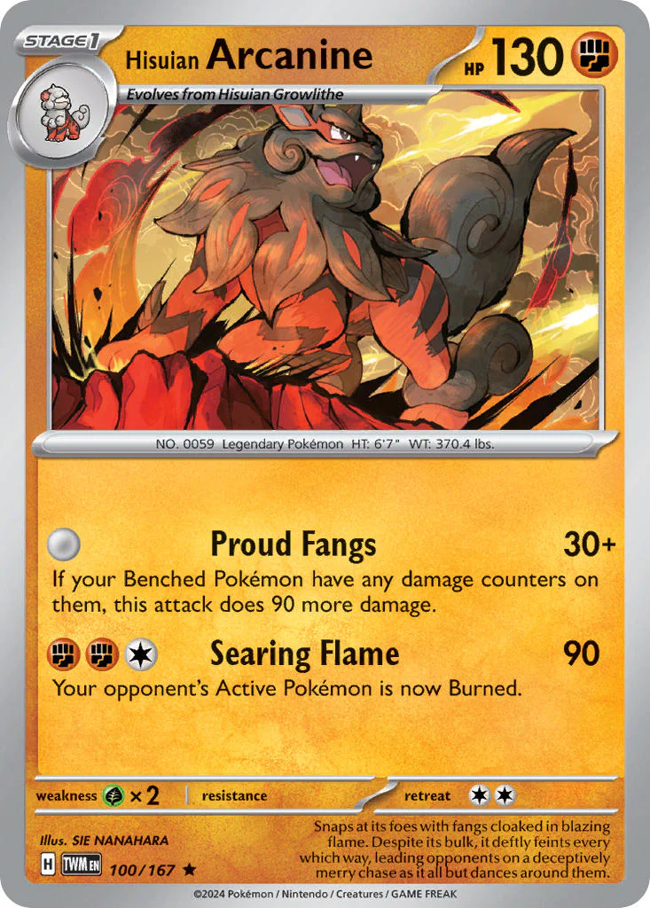 Twilight Masquerade 100 Hisuian Arcanine