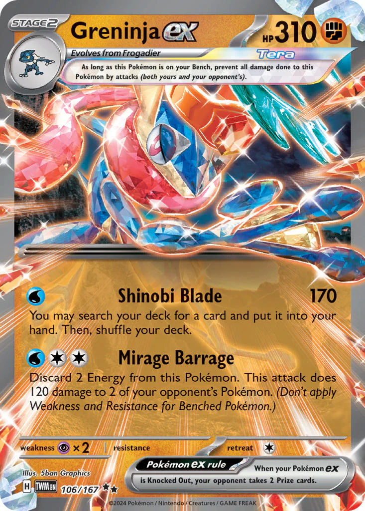 Twilight Masquerade 106 Greninja ex