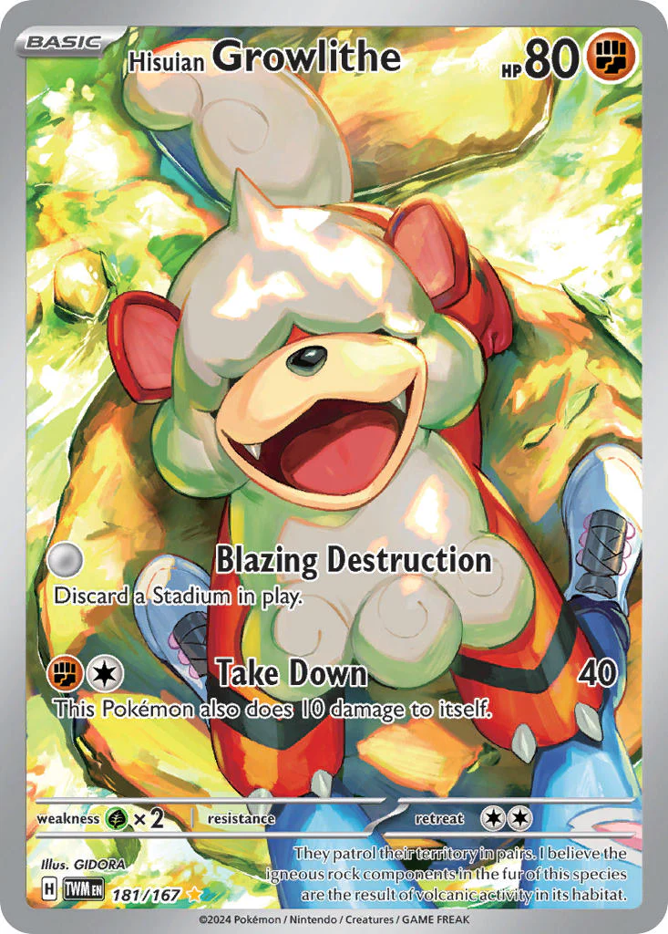 Twilight Masquerade 181 Hisuian Growlithe