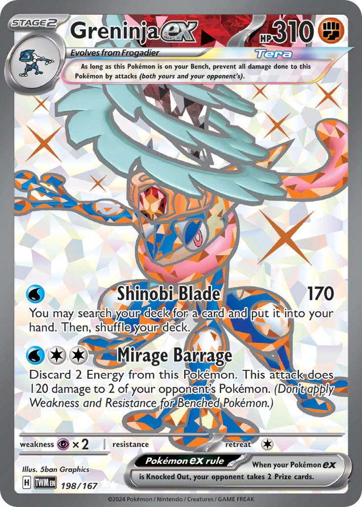Twilight Masquerade 198 Greninja ex