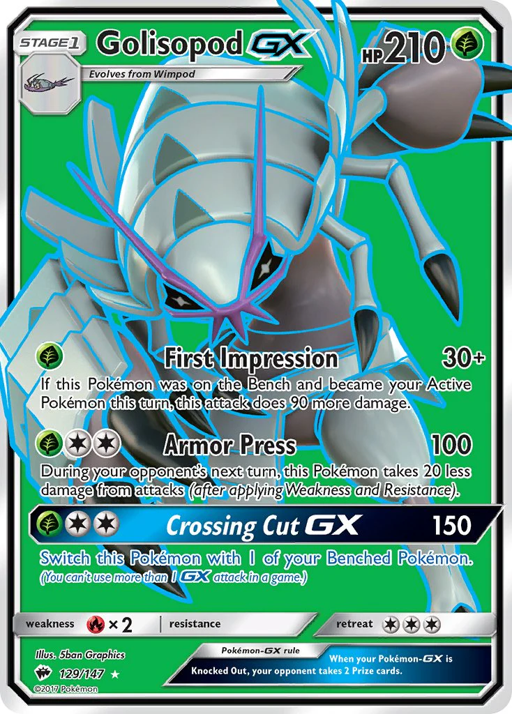 Burning Shadows 129 Golisopod-GX