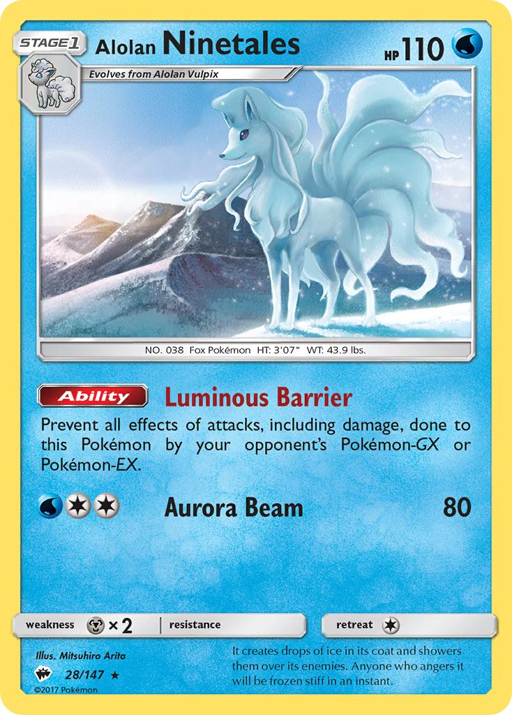 Burning Shadows 028 Alolan Ninetales