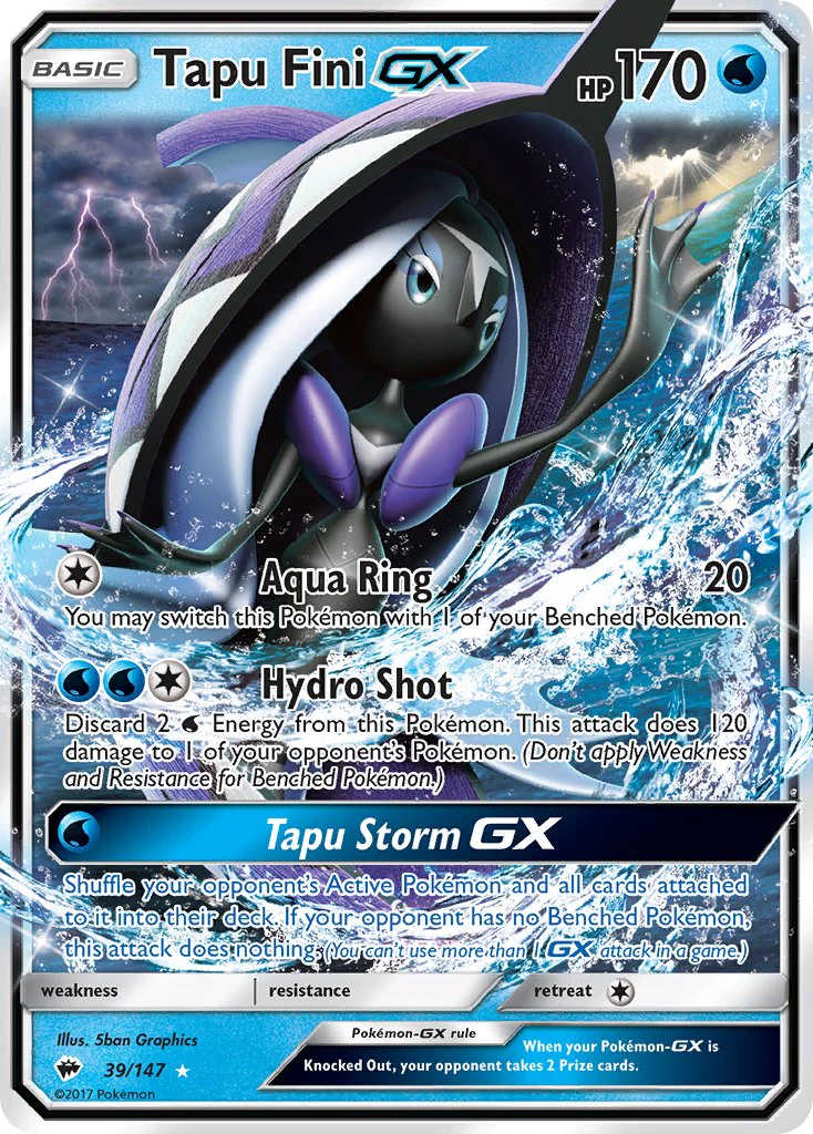 Burning Shadows 039 Tapu Fini-GX