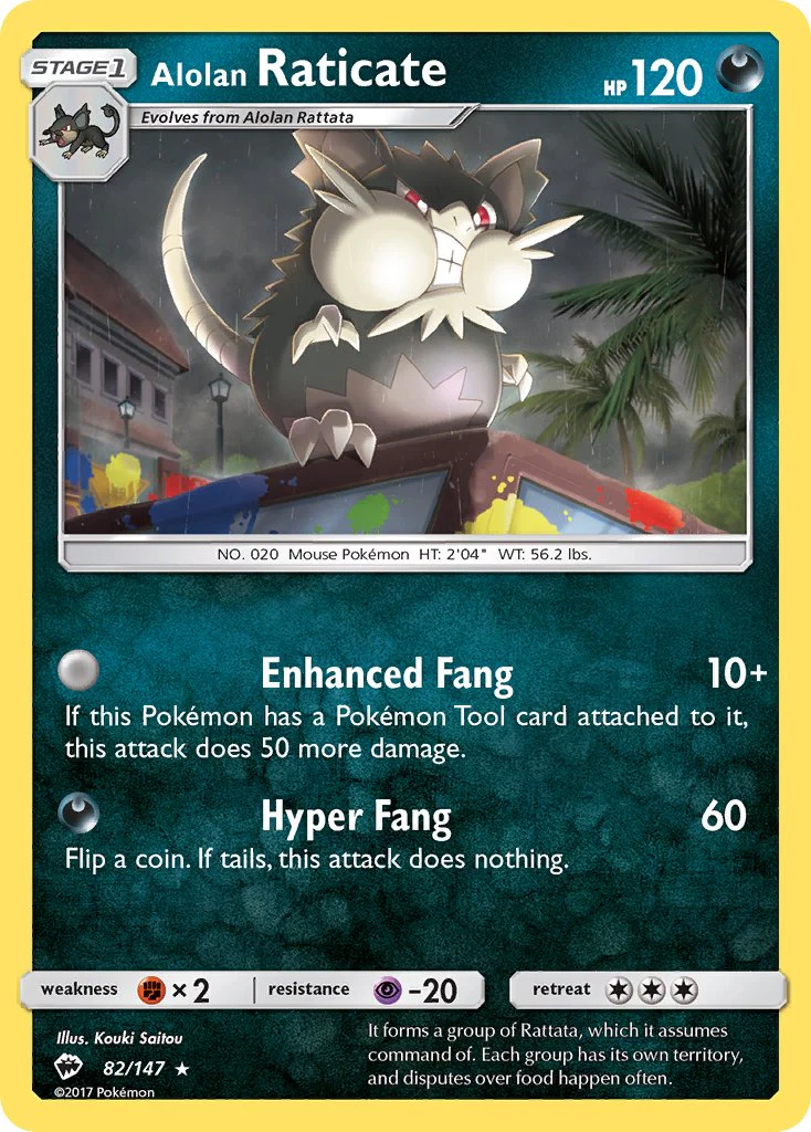 Burning Shadows 082 Alolan Raticate
