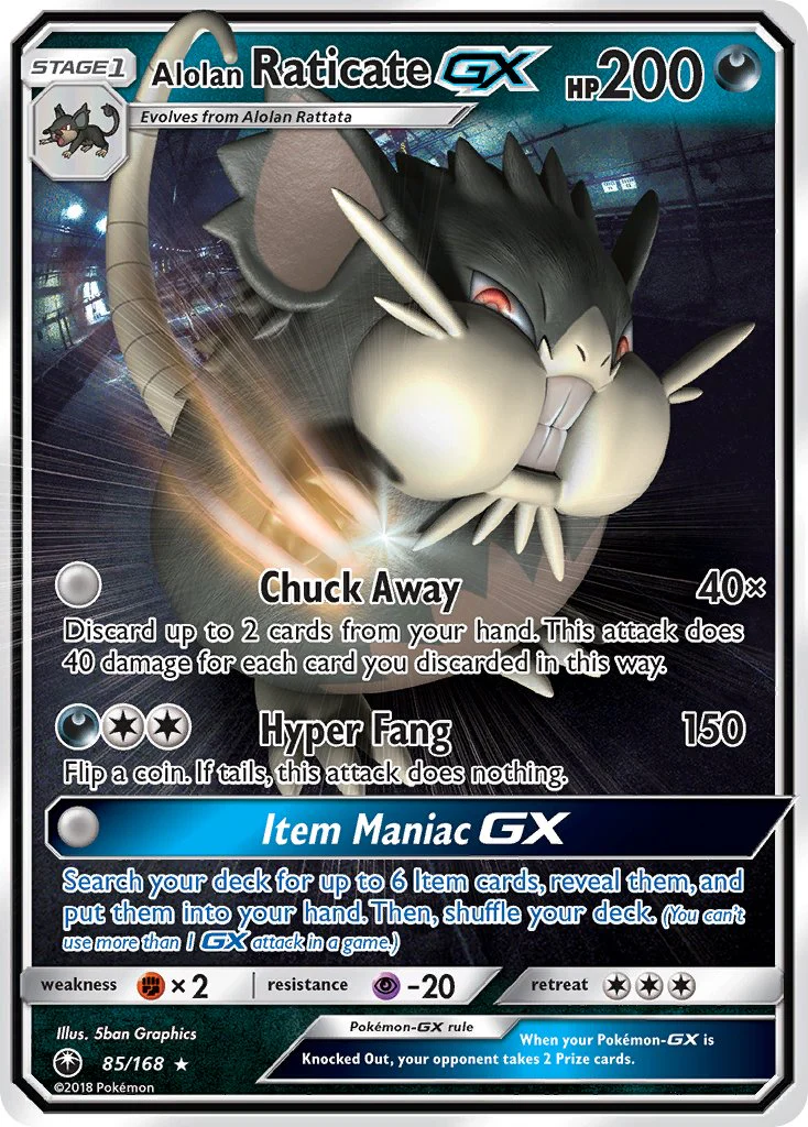 Celestial Storm 085 Alolan Raticate-GX