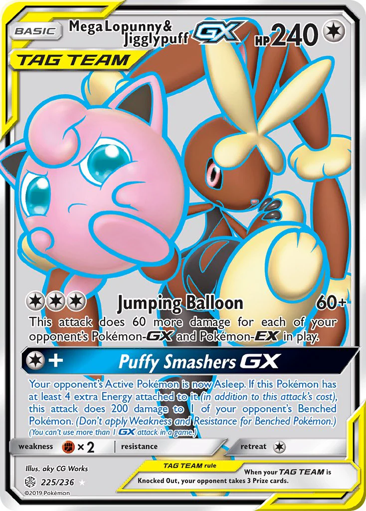 Cosmic Eclipse 225 Mega Lopunny & Jigglypuff-GX
