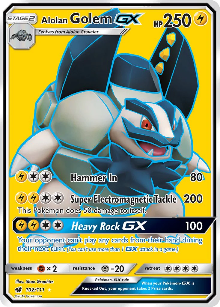 Crimson Invasion 102 Alolan Golem-GX