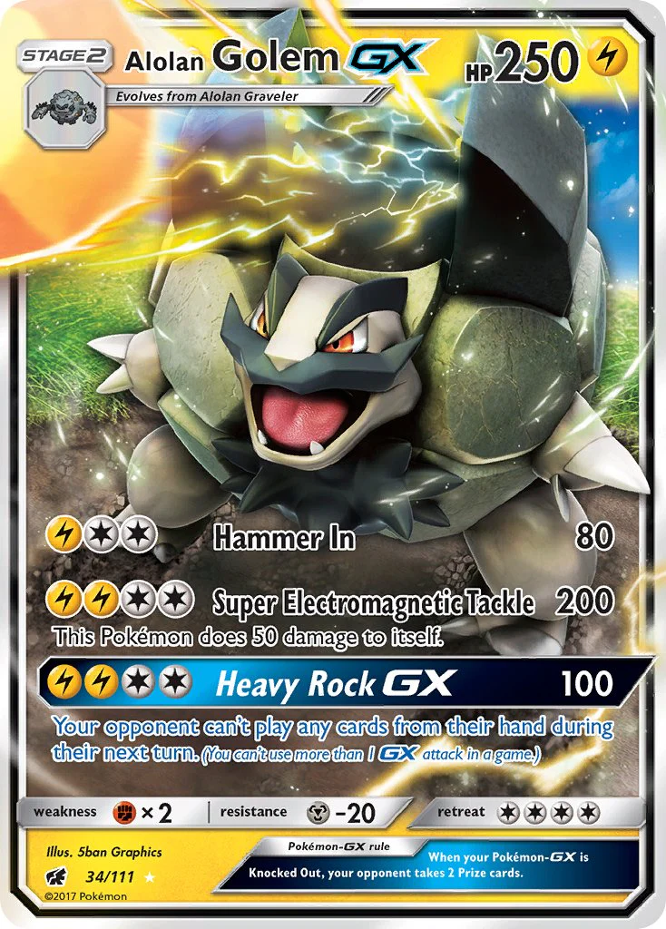 Crimson Invasion 034 Alolan Golem-GX