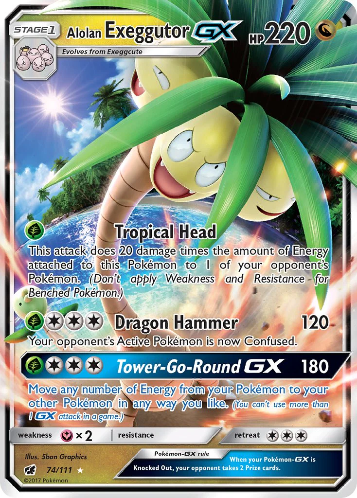 Crimson Invasion 074 Alolan Exeggutor-GX