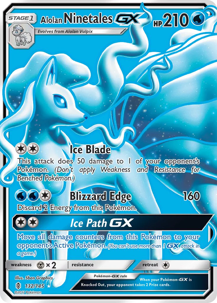 Guardians Rising 132 Alolan Ninetales-GX