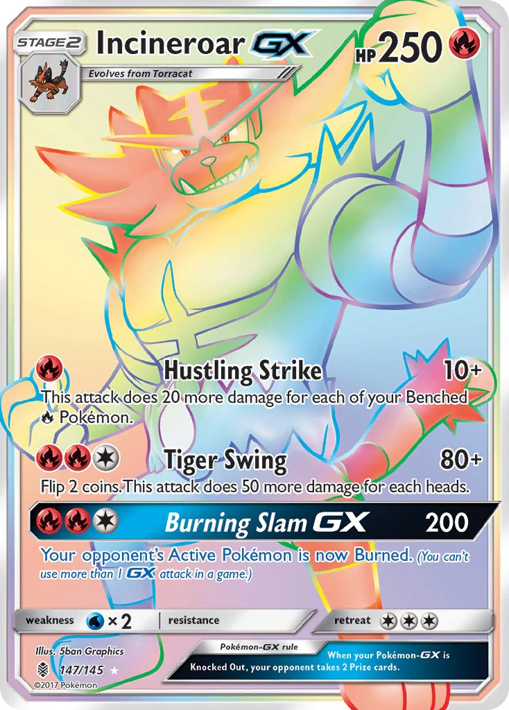 Guardians Rising 147 Incineroar-GX