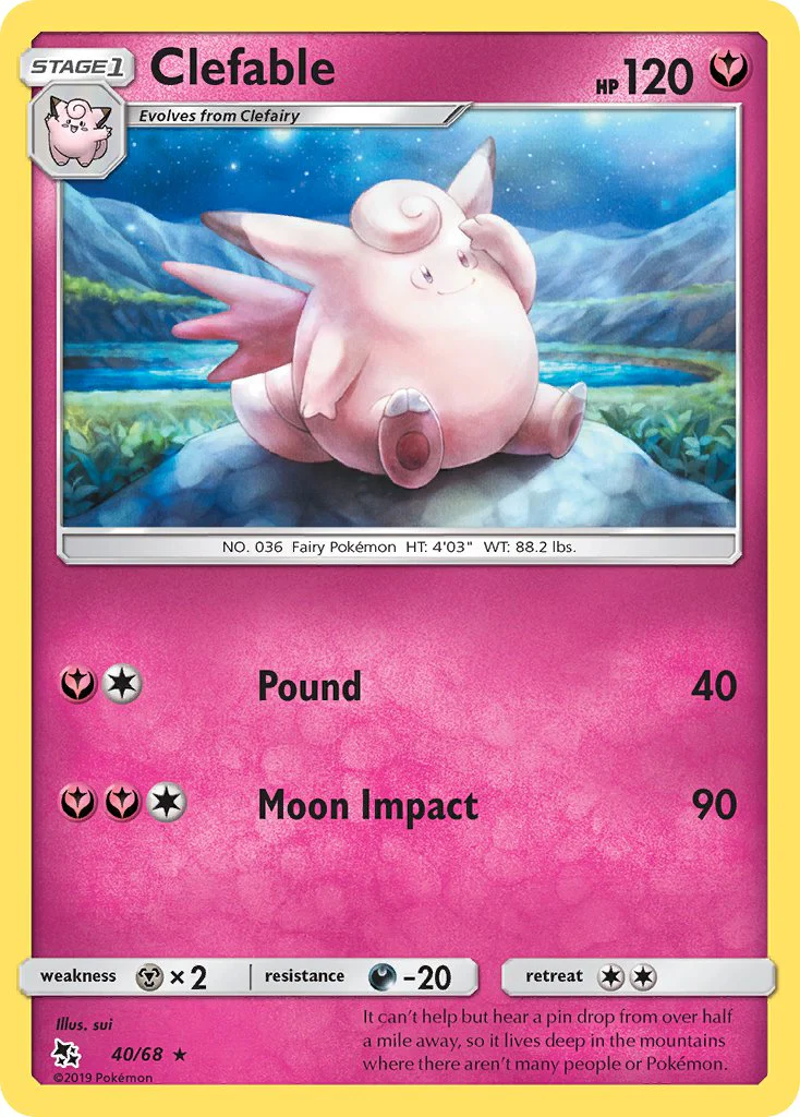 Hidden Fates 040 Clefable
