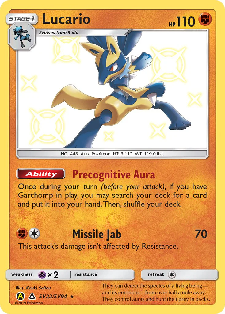 Hidden Fates SV22 Lucario