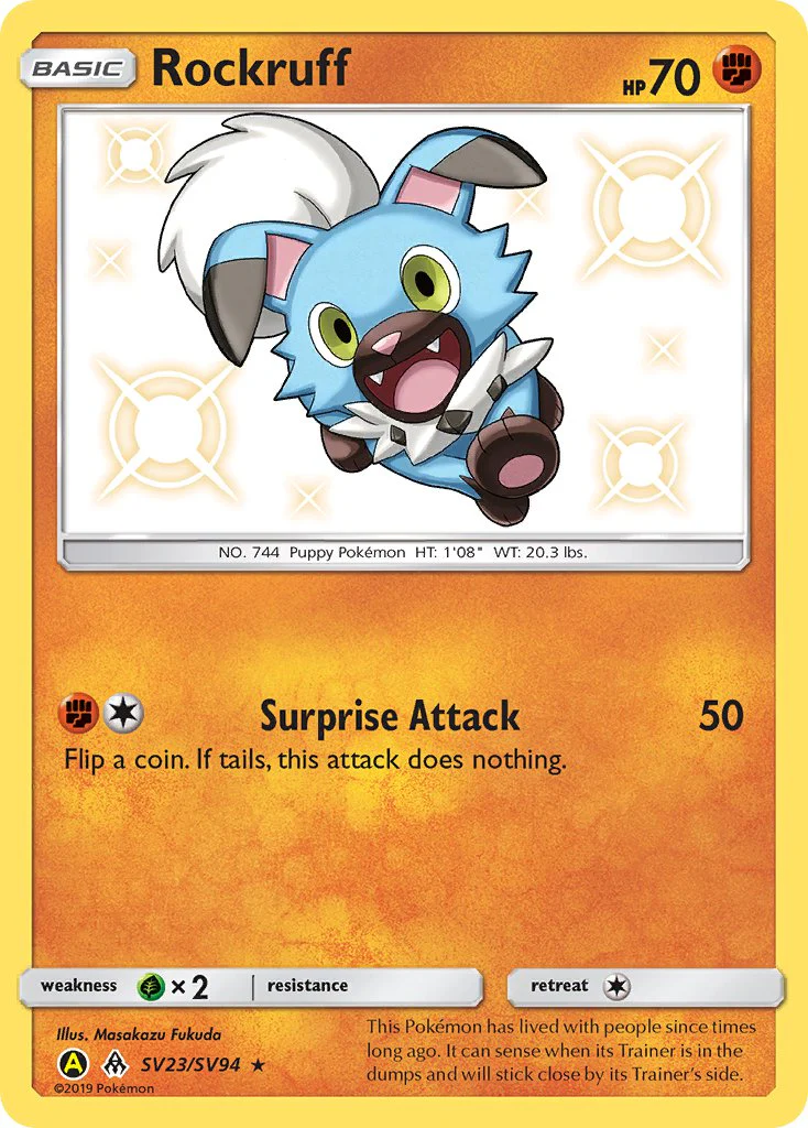 Hidden Fates SV23 Rockruff