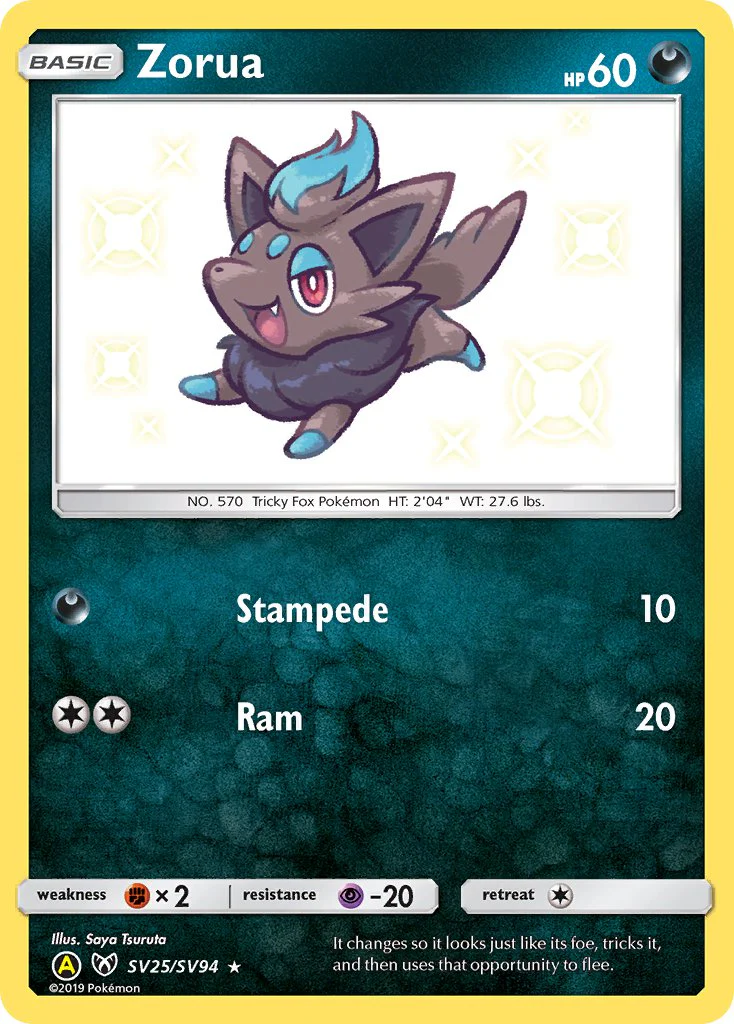 Hidden Fates SV25 Zorua