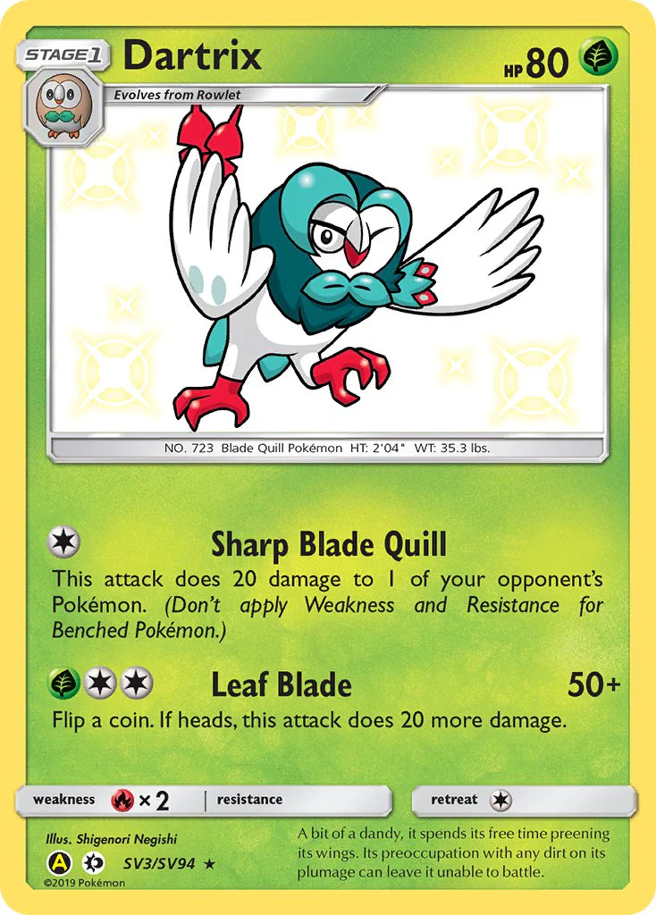 Hidden Fates SV3 Dartrix