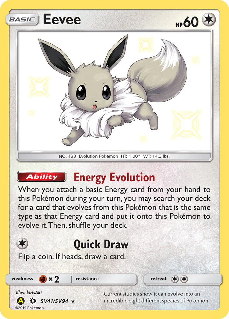 Hidden Fates SV41 Eevee
