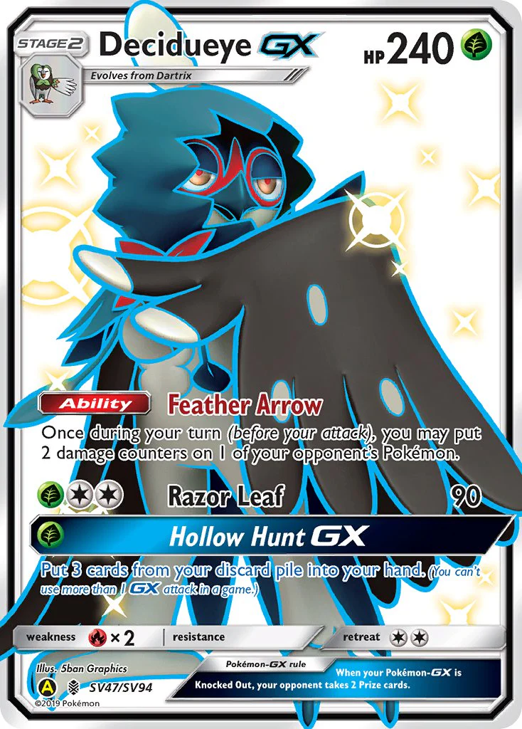 Hidden Fates SV47 Decidueye-GX