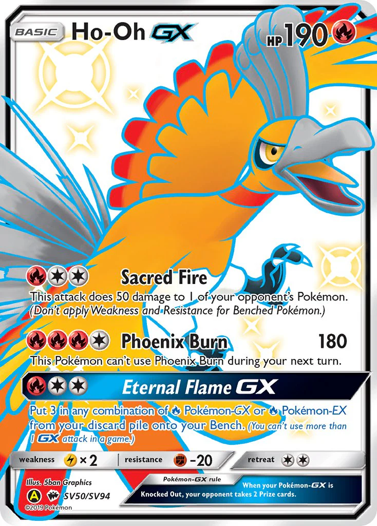 Hidden Fates SV50 Ho-Oh-GX