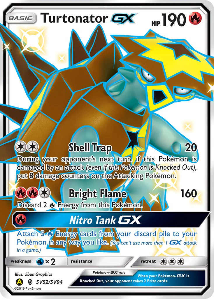 Hidden Fates SV52 Turtonator-GX