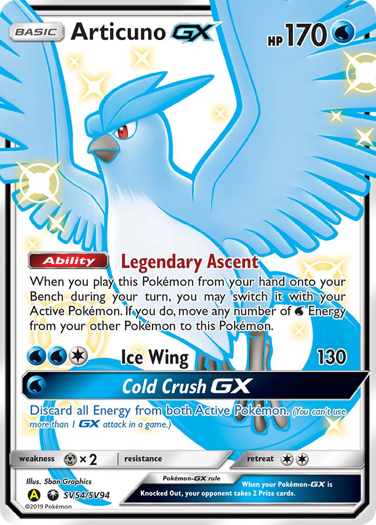 Hidden Fates SV54 Articuno-GX