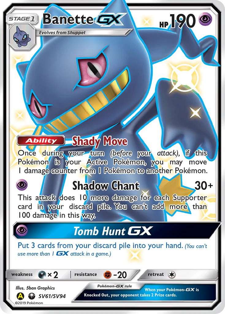 Hidden Fates SV61 Banette-GX