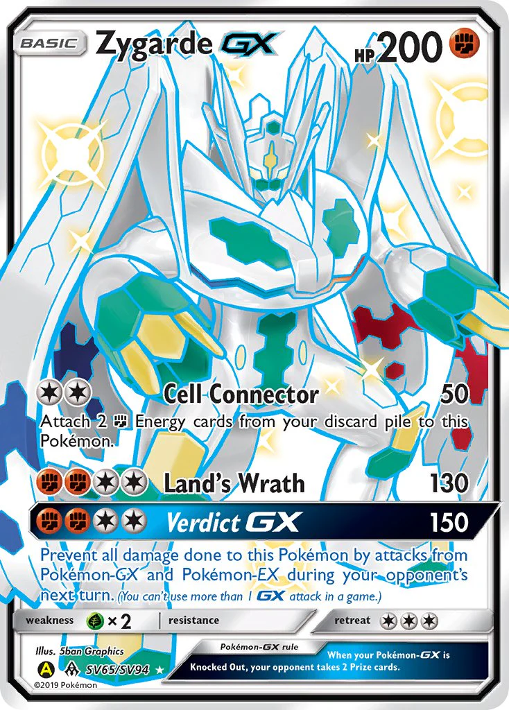 Hidden Fates SV65 Zygarde-GX