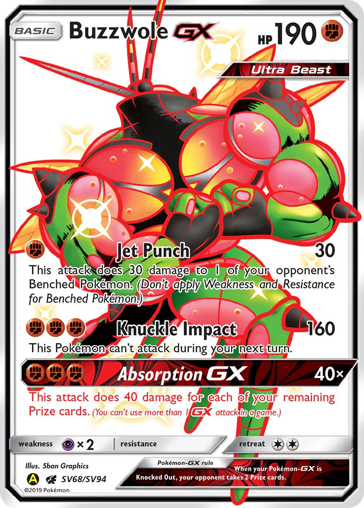 Hidden Fates SV68 Buzzwole-GX