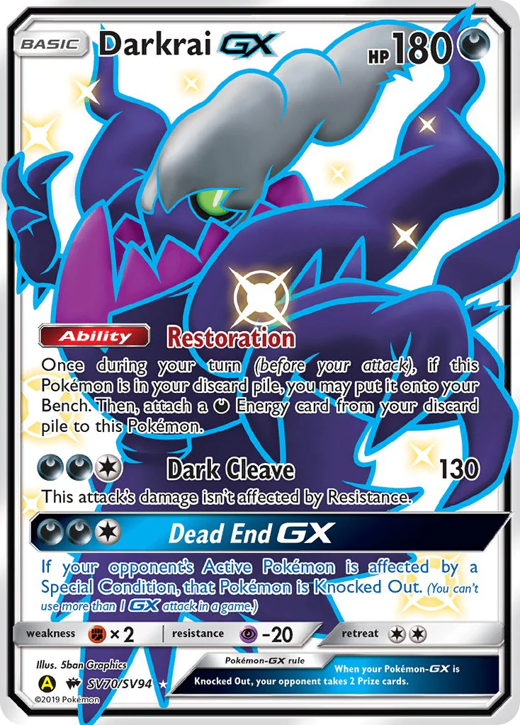 Hidden Fates SV70 Darkrai-GX