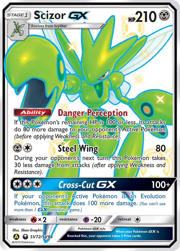 Hidden Fates SV72 Scizor-GX