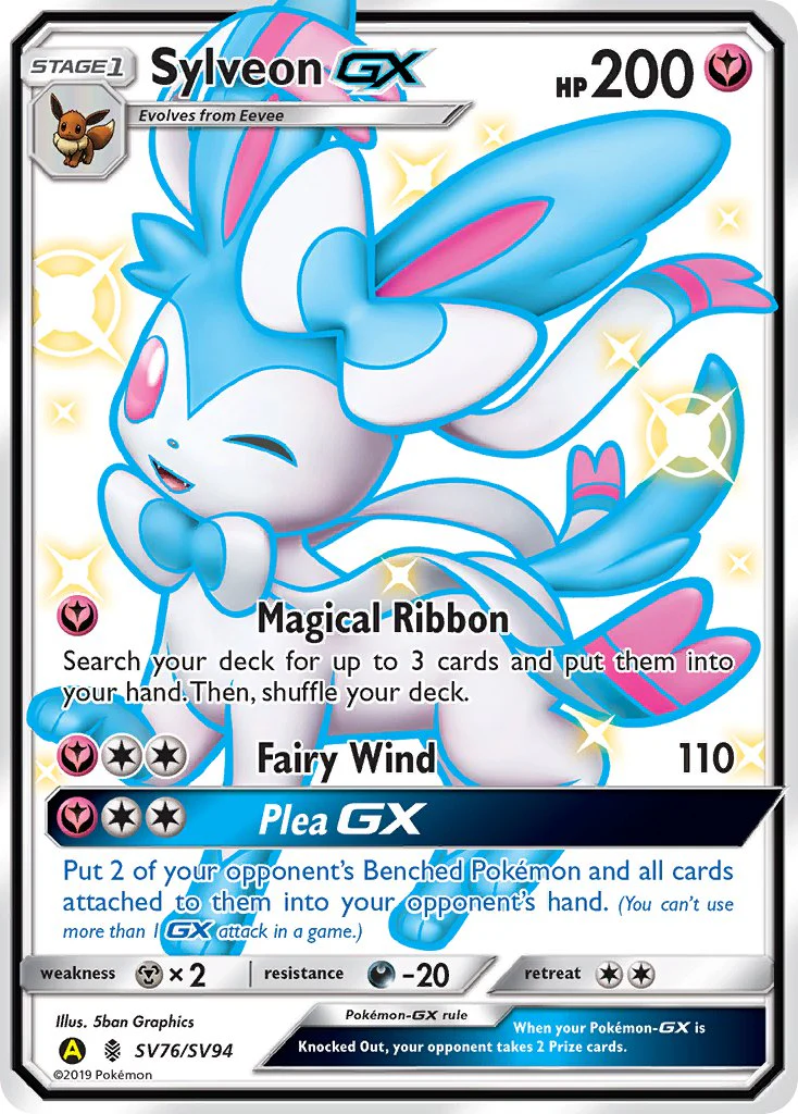 Hidden Fates SV76 Sylveon-GX