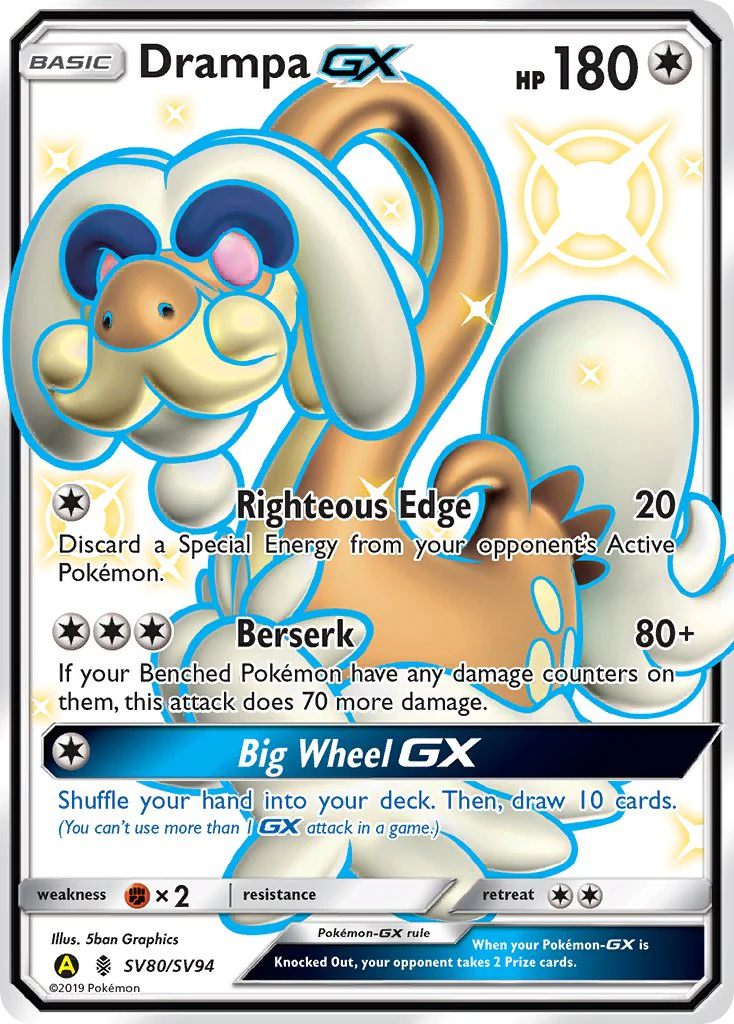 Hidden Fates SV80 Drampa-GX