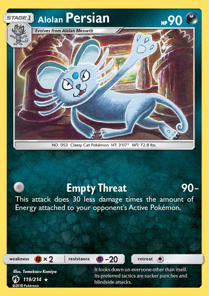 Lost Thunder 119 Alolan Persian