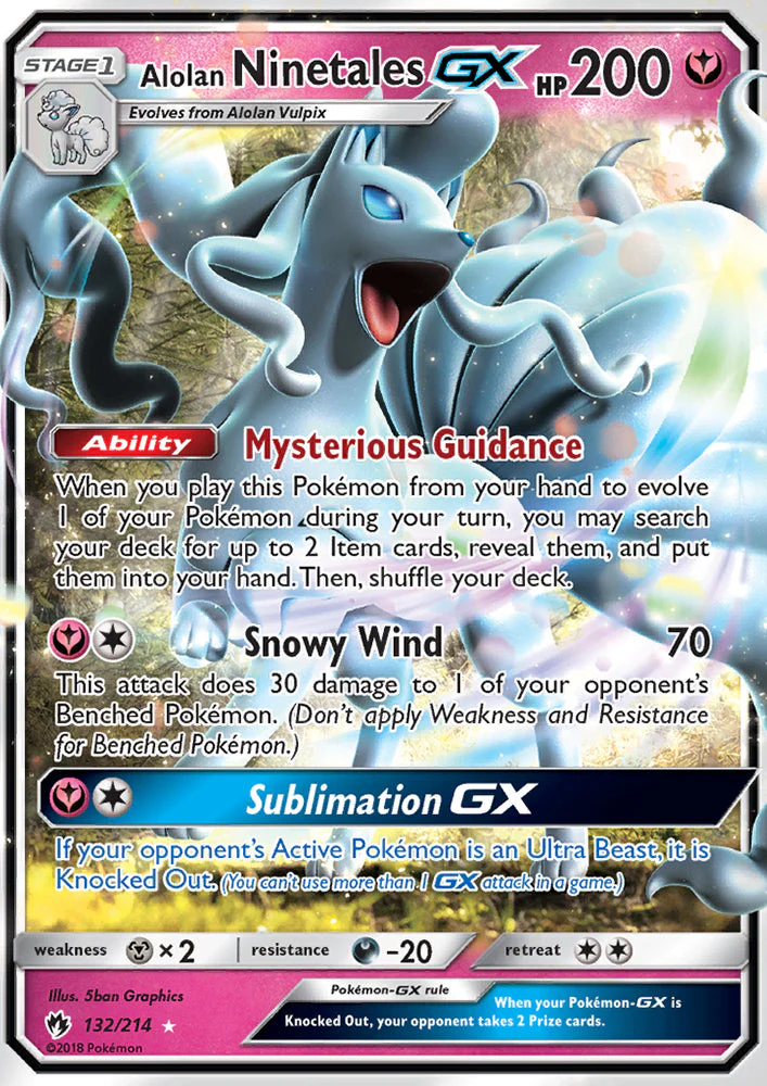 Lost Thunder 132 Alolan Ninetales-GX