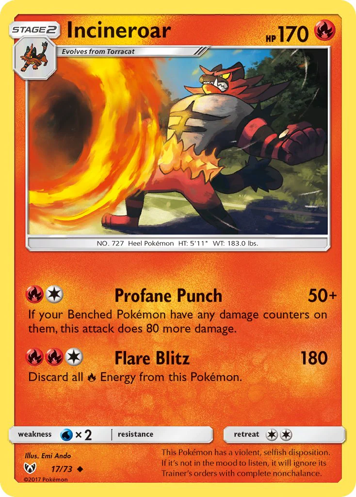 Shining Legends 017 Incineroar