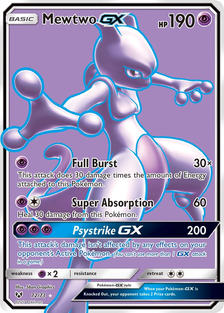 Shining Legends 072 Mewtwo-GX
