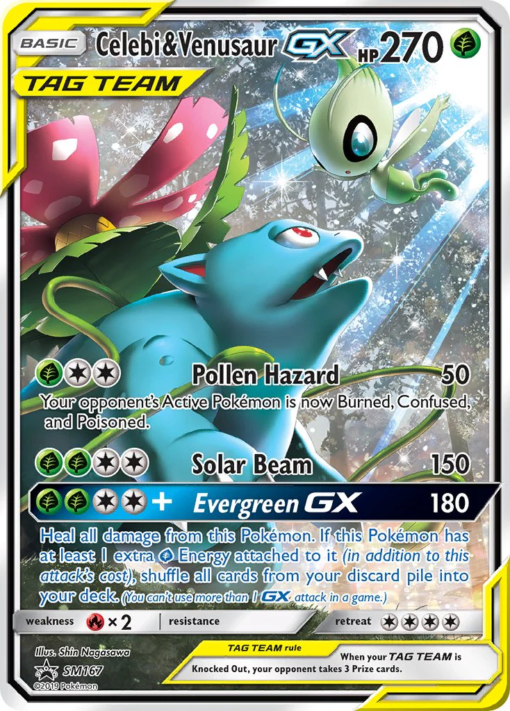 SM Black Star Promos 167 Celebi & Venusaur-GX / Tag Team Tins