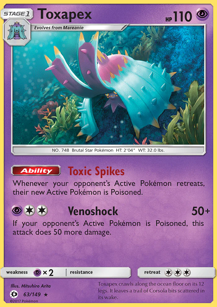 Sun and Moon 063 Toxapex