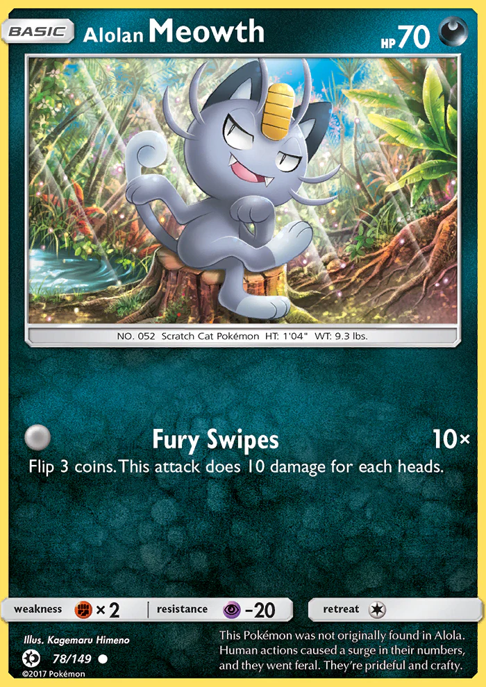 Sun and Moon 078 Alolan Meowth