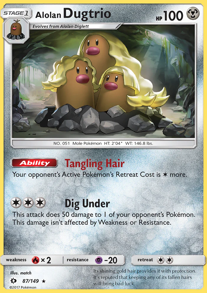 Sun and Moon 087 Alolan Dugtrio