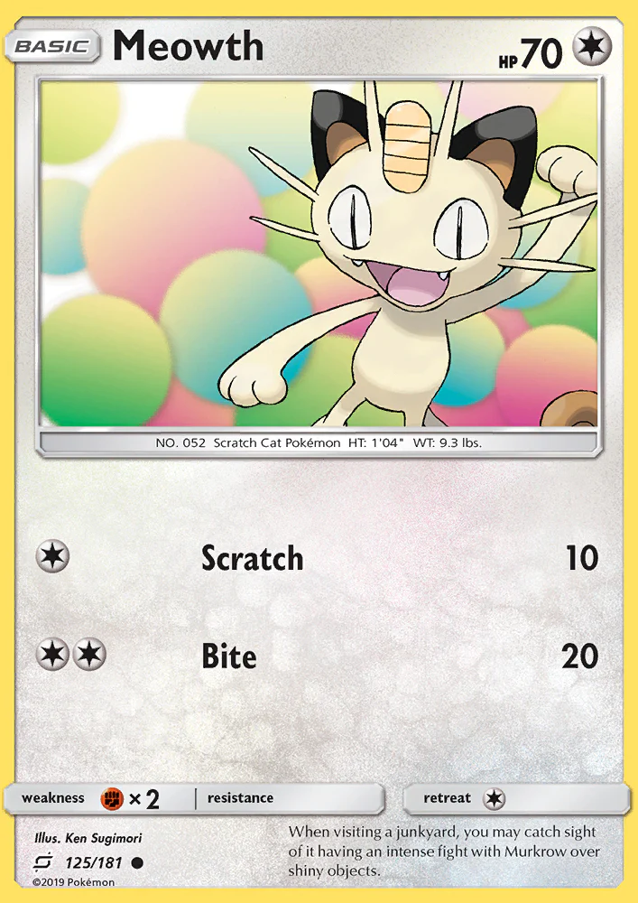 Team Up 125 Meowth